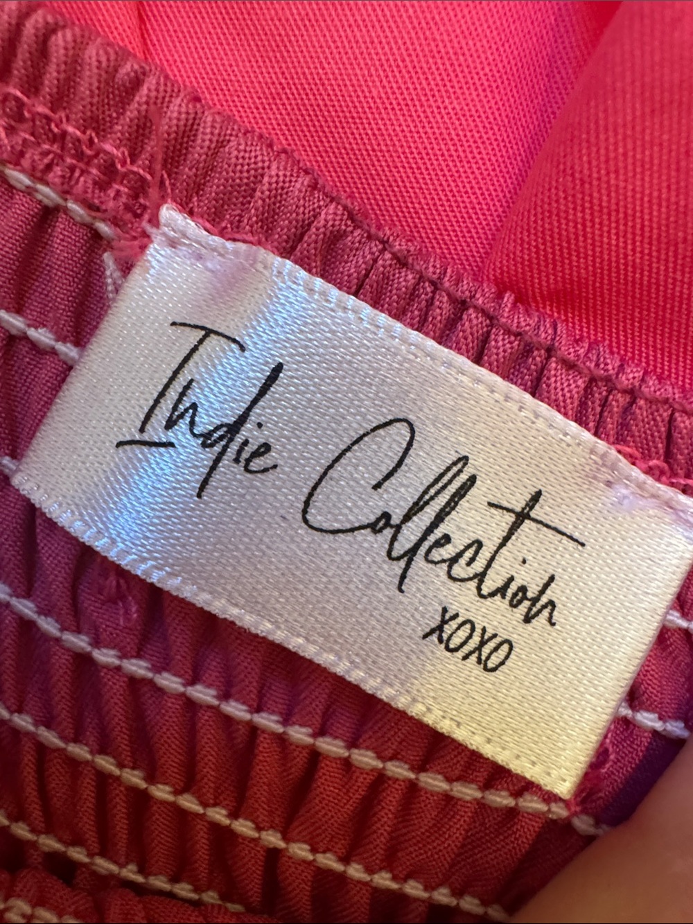 Pleated Strapless Mini Top in Bright Pink - Picture 2 of 4